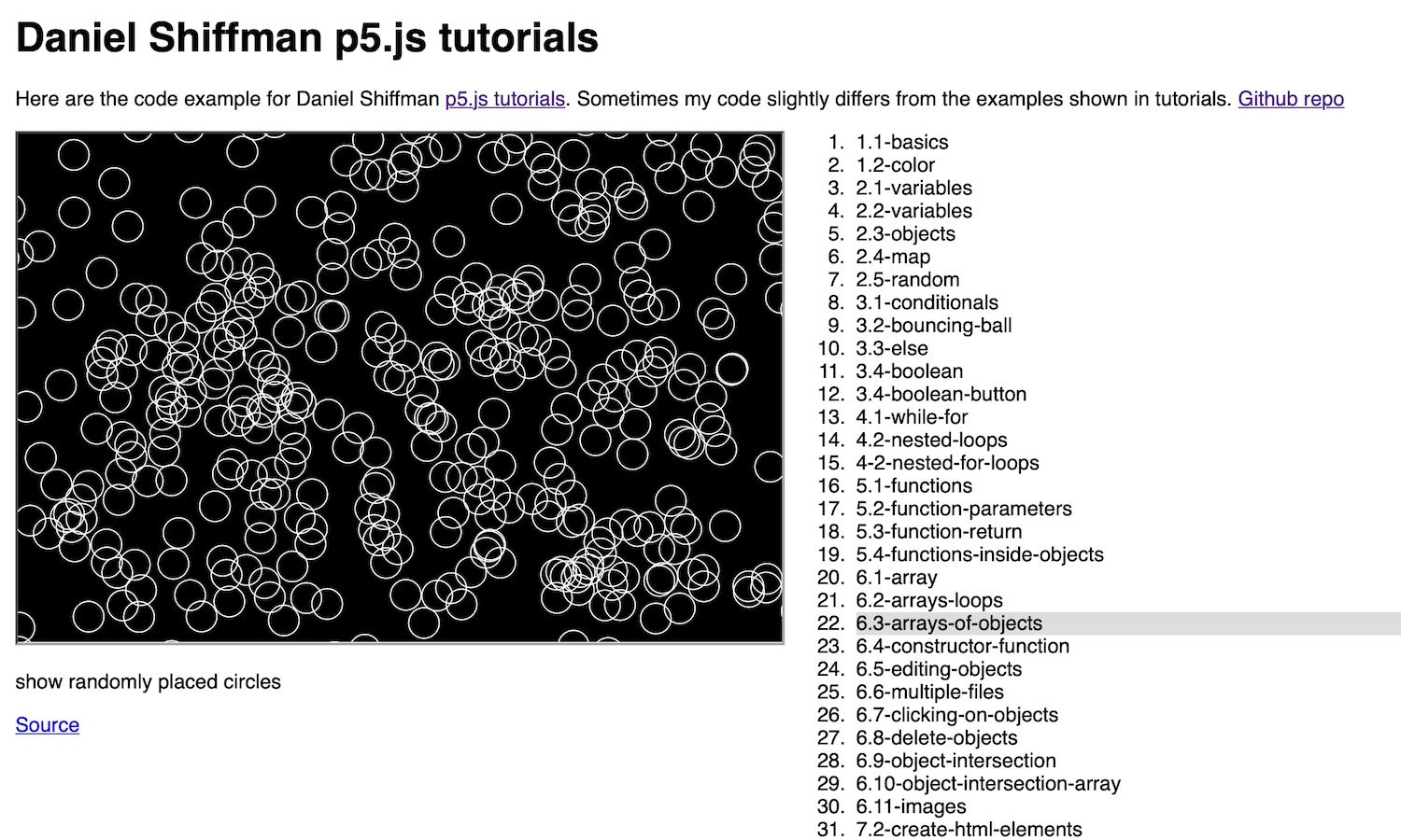 P5.js demos