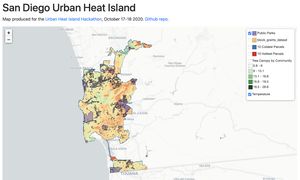 Map of San Diego heat island